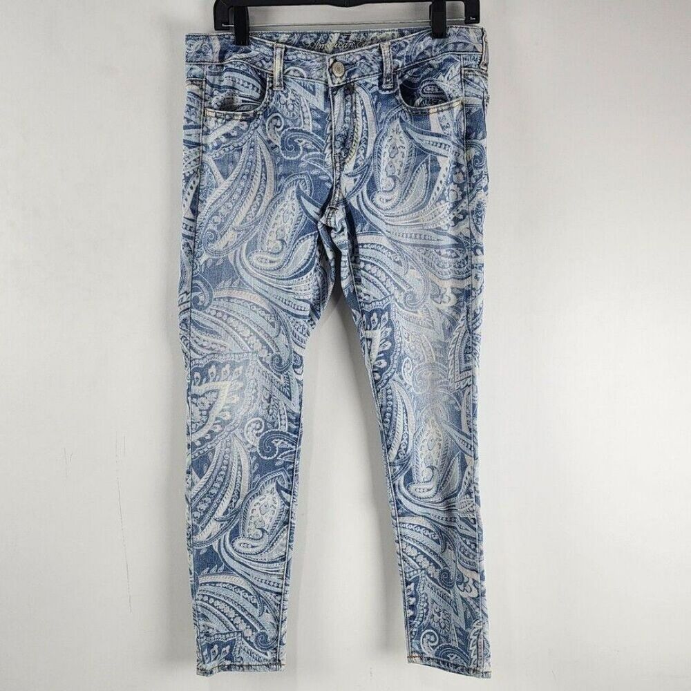 AE AMERICAN EAGLE JEGGING SUPER STRETCH WOMENS JEANS SIZE 8 Measures 31 1/2 X 28